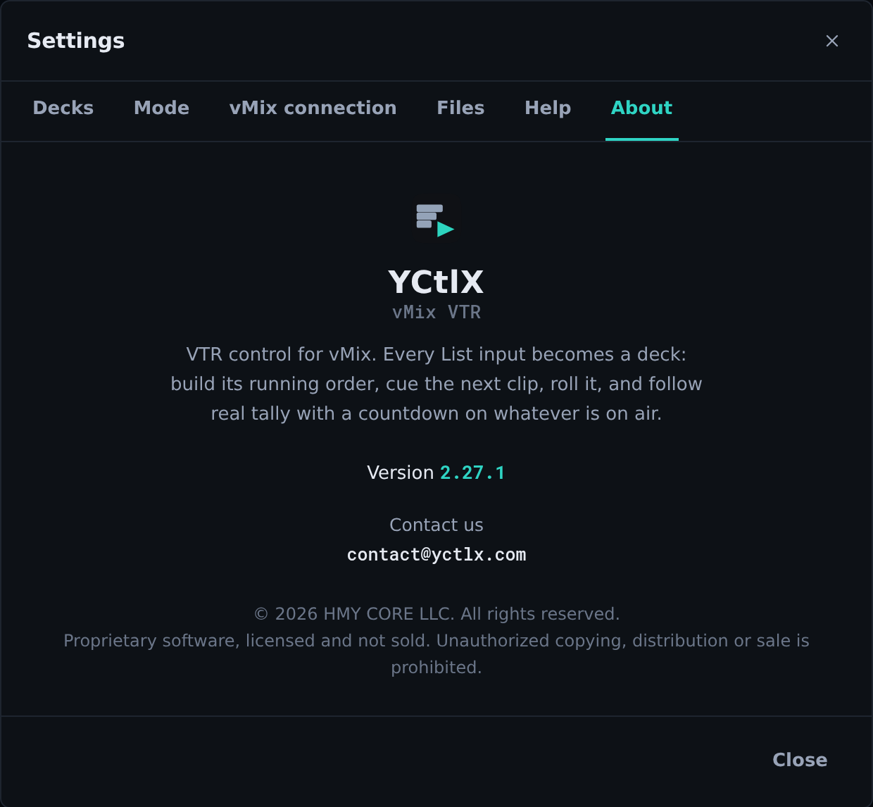 The About tab, which is where you confirm which version is installed on that PC.