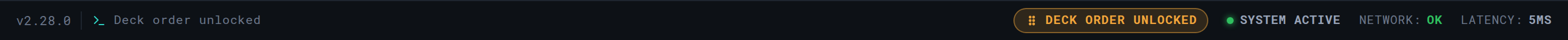 The notice in the status bar. One click there locks the order again.